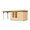 dřevěný domek KARIBU RETOLA 3 + přístavek 280 cm (82958) natur LG3375