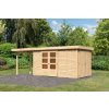 dřevěný domek KARIBU RETOLA 5 + přístavek 240 cm (82965) natur LG3382