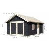 dřevěná garáž KARIBU 39936 40 mm antracit  LG3394