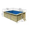 obdelníkový bazén KARIBU model 2 (23635) 3,53 x 4,40 m LG3429
