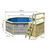 bazén KARIBU model X1 včetně malé terasy (39056) 4,0 x 4,8 m wassergrau LG3438