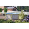 bazén KARIBU model X2 včetně malé terasy (39060) 4,7 x 5,5 m wassergrau LG3442