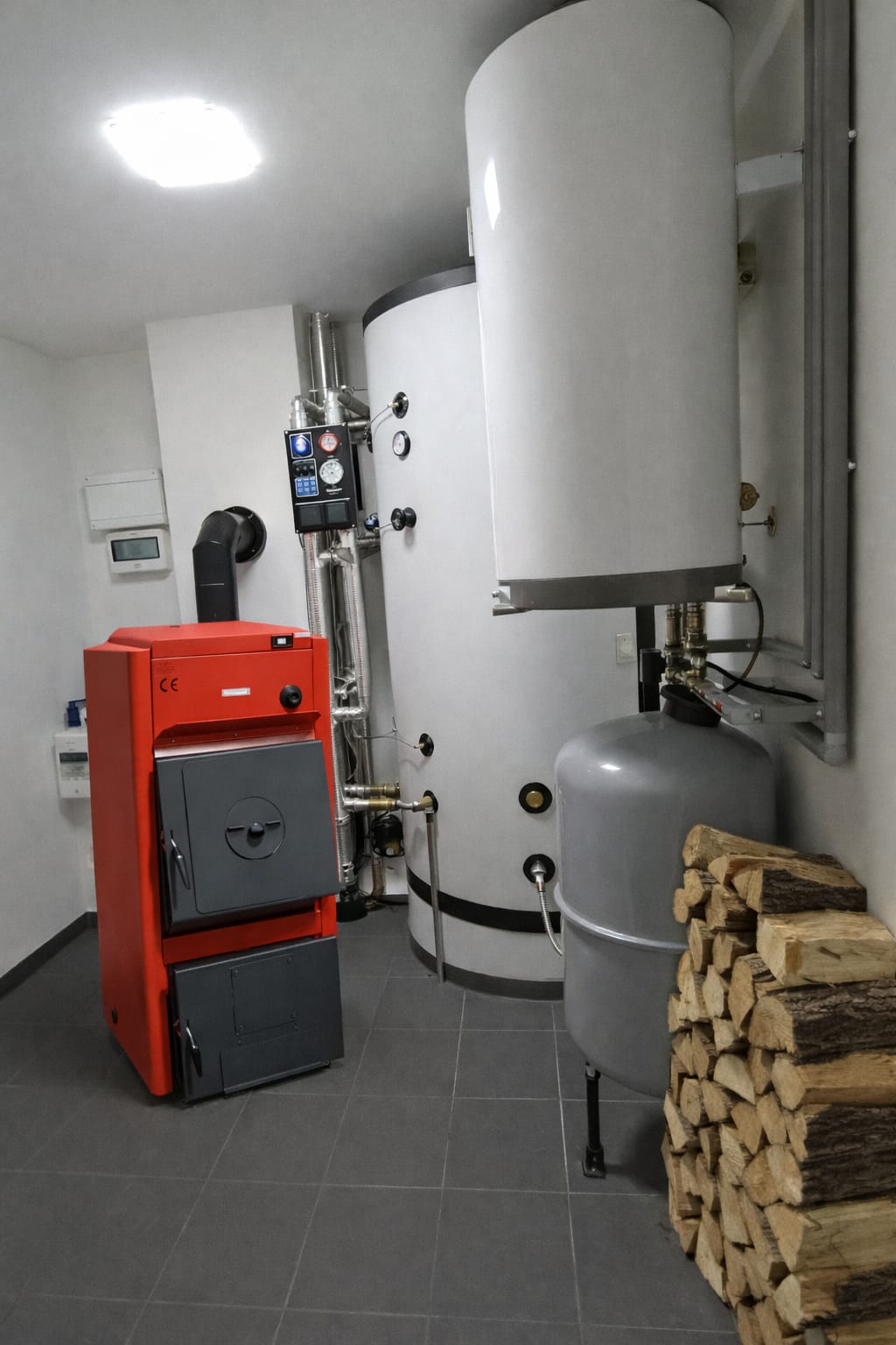 Instalace kotle Termomont TKU 3-W PRO — zapojení v kotelně
