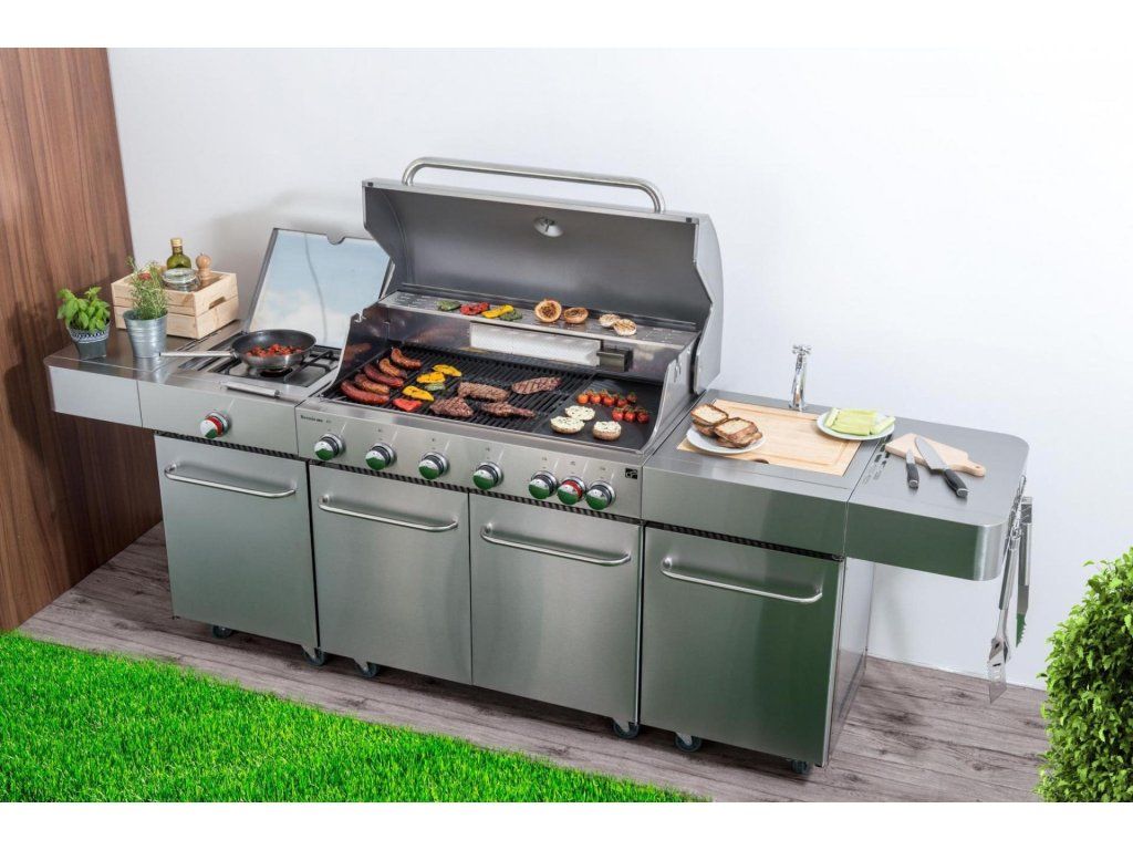 Grilovací kuchyně G21 Nevada BBQ Premium line s 8 hořáky a dřezem