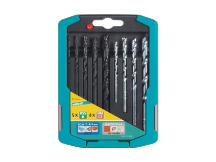 10920 wolfcraft sada 9ks kombinovanych vrtaku kamen kov 7115000