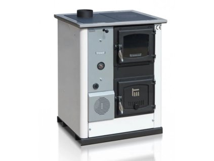 Kuchyňská kamna / kotel s výměníkem TEMY PRO 18 kW - levá, bílá