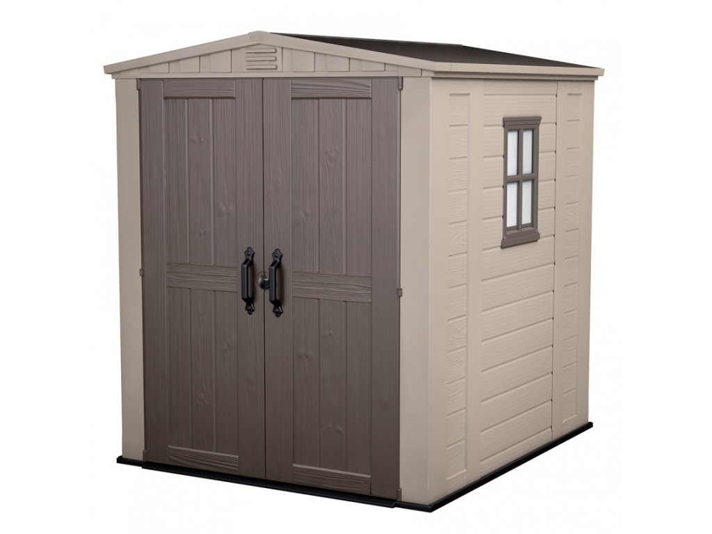 Zahradní domek Keter Factor 6×6 — 205×126×185 cm, pohled zepředu