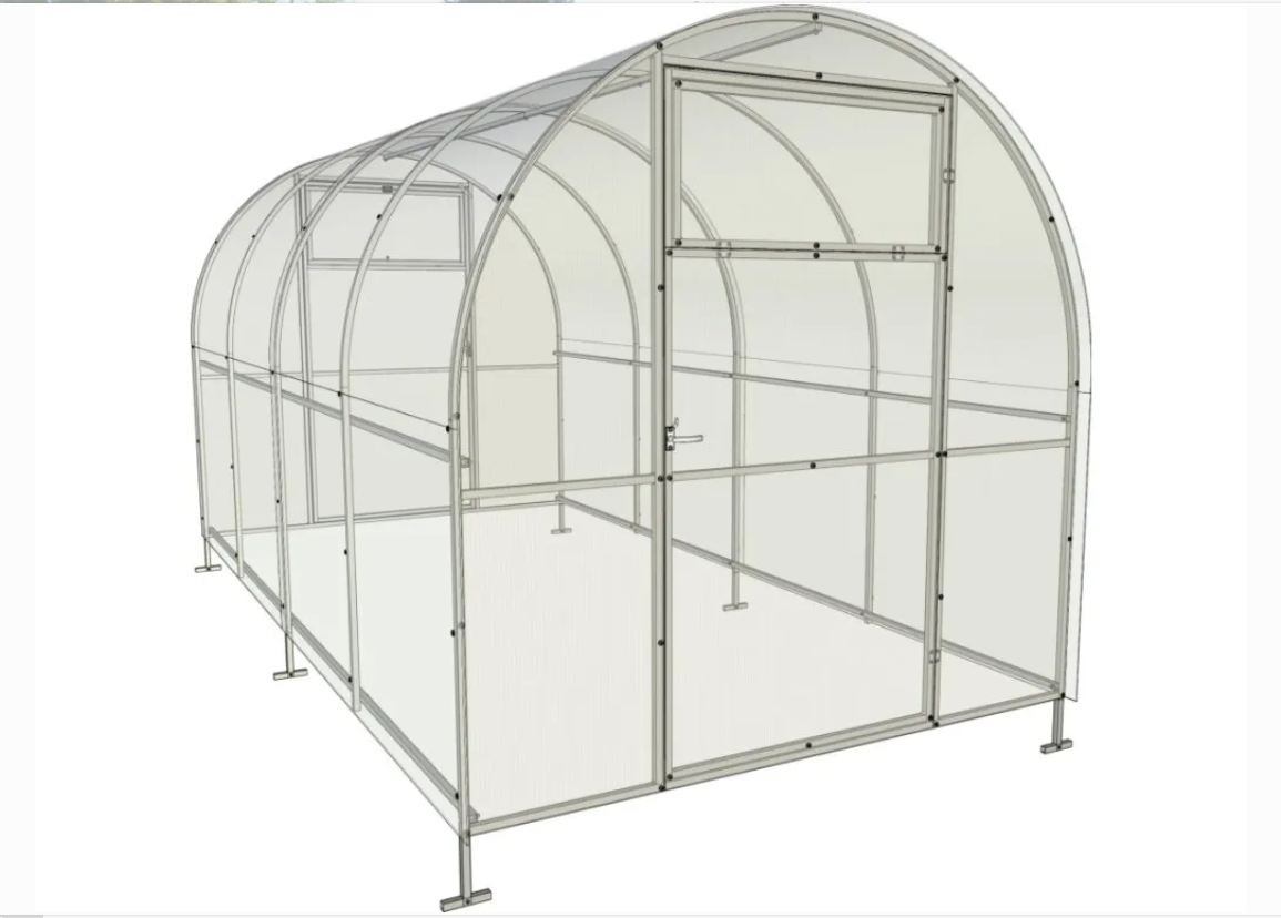 FRUX 2 2×6 m — dvoje dveře na protilehlých stranách s větracími okny