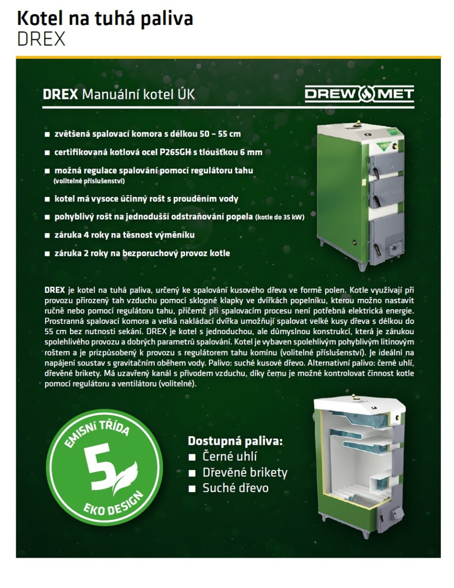 Kotel DREX 14 kW a co se dořeší podle kotelny