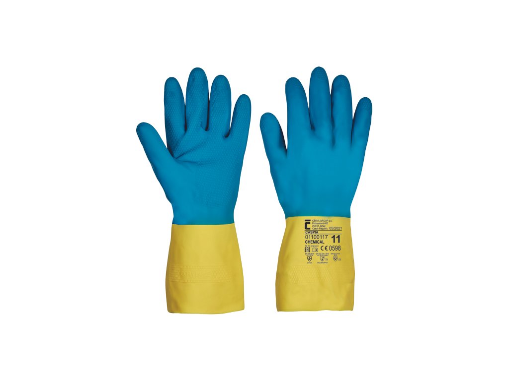 CASPIA rukavice latex/neopren 12 PÁRŮ