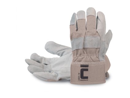 LANIUS rukavice kombinované 12 PÁRŮ (Velikost 10, Barva bílá/šedá)