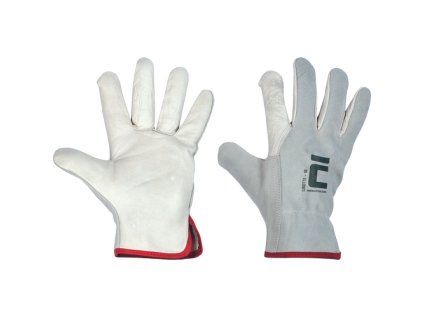 LINOTTE rukavice celokožené 12 PÁRŮ (Velikost 9, Barva šedá)