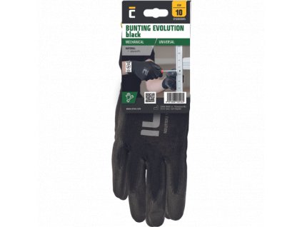 BUNTING EVO BLACK rukavice blistr 12 PÁRŮ