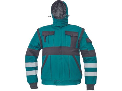 MAX WINTER RFLX bunda (Velikost 46, Barva zelená/černá)