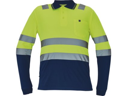 LEON HV polokošile dl.rukáv (Velikost XS, Barva žlutá/navy)