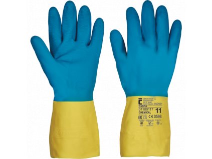 CASPIA rukavice latex/neopren 12 PÁRŮ