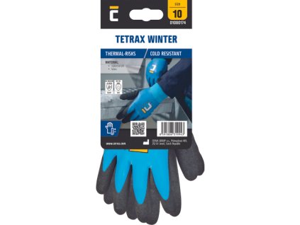 TETRAX WINTER rukavice blistr (Velikost 11, Barva modrá/černá)