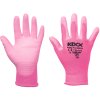 PRETTY PINK ruk.nylonové PU dlaň 72 PÁRŮ (Velikost 6, Barva růžová)