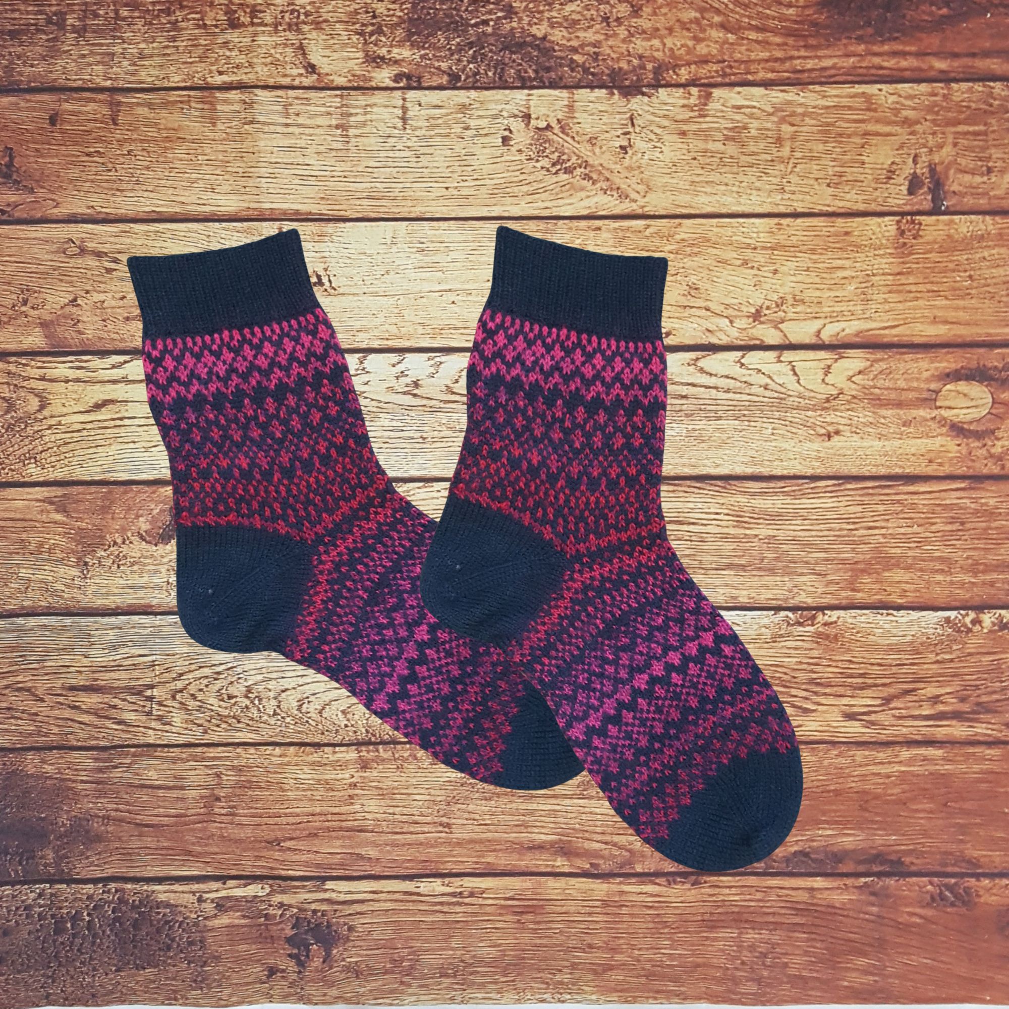 Pletené Fair Isle (vyplétané) ponožky
