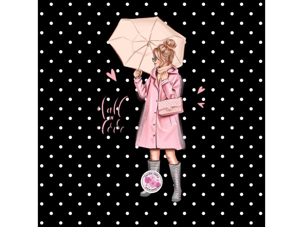 Kočárkovina panel dáma deštník