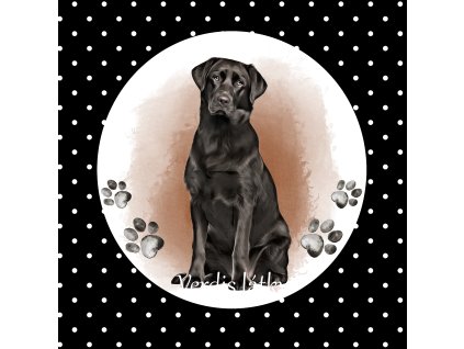 tisk labrador černý