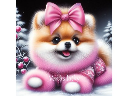 Kočárkovina panel pejsek zimní Pomeranian 5