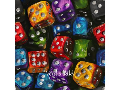 Kočárkovina kostky barevné 2