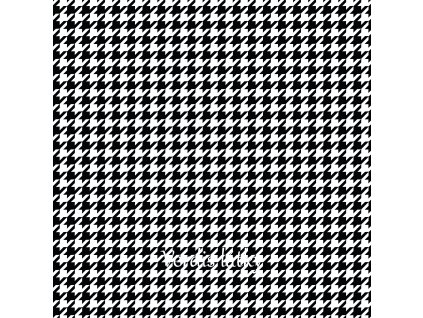 kohoutí stopa černobílý