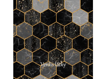 Kočárkovina hexagon plástve černé