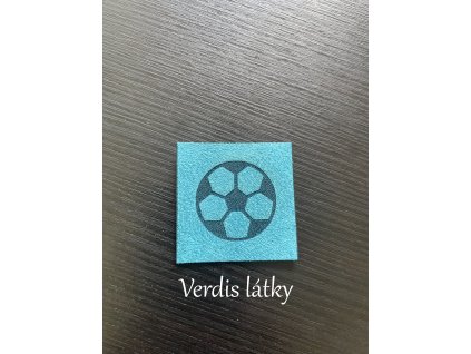 Cedulka koženková - míč tyrkys