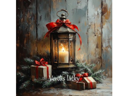 veronika 37383 oil painting wooden lit lantern standing on a br faf795e7 1ae2 4540 b27e bf64b1e40add