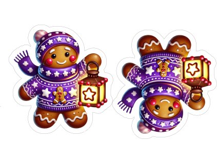 Mikroplyš panel perníček 11