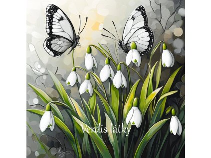 veronika 37383 digital art airbrushed style snowdrops growing a d462adbc 0e1f 4e75 8592 d61446291240