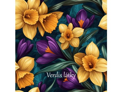 veronika 37383 airbrushed style yellow daffodils and purple cro 43f1a4a6 1eb0 42da b704 ef51734dc9a1