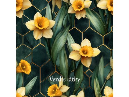 veronika 37383 airbrushed style yellow daffodils with dark gree c1a3ccce f0d4 40cc 9f0b 58257805fe86