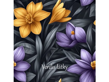 veronika 37383 airbrushed style yellow daffodils and purple cro 8835e51b 3d2e 4de7 b7e3 f0f875a92ab9