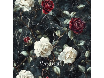 veronika 37383 black gray marble with white and burgundy roses 098155e9 0af5 4c3b b32c 41bfeda6be1e