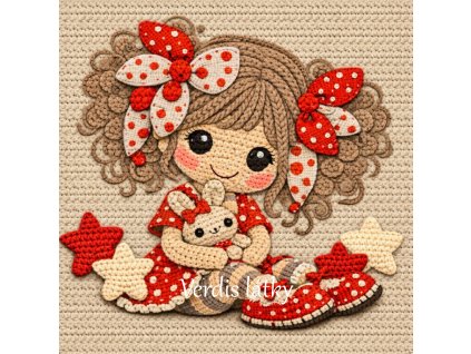 Kočárkovina panel holčička háčkovaná