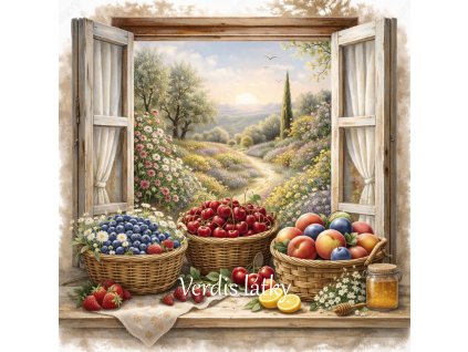 Mikroplyš panel okno jarní 2