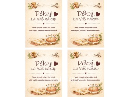 cedulka děkuji velká přední