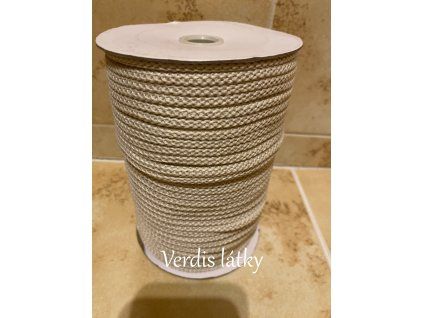 Šňůra polyester krémová