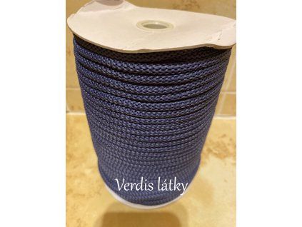 Šňůra polyester modrá jeans
