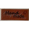 Cedulka ,, hand made ,, koženková barevná
