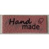 Cedulka ,, hand made ,, koženková barevná
