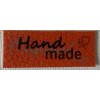Cedulka ,, hand made ,, koženková barevná