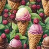 veronika 37383 watercolor waffle ice cream cones with coloured 8dfe1a69 69f8 4d2f 881c b39e734e8521
