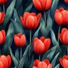 veronika 37383 Watercolor several small red tulips with green p acdef1c0 db16 4c52 8a6b 31cb67dae35b