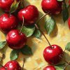 veronika 37383 Oil painting digi art several red cherries with 79af1975 d6b2 4b99 9312 1e314b27d819