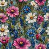 veronika 37383 oil painting blooming dark pink striped wild ros e461a785 0a36 42fb a29a 7e885fc93215