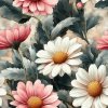 veronika 37383 digital art watercolor pink and white daisies wi 6fbe6fe4 1057 4797 b48e 2c06a7206a8f